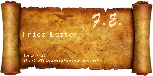 Fricz Eszter névjegykártya